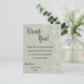 4x5 FLAT Bedankt Kaart Zwart Stropdas Affair Grijs (Staand voorkant)