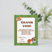 4x5 FLAT Carte de remerciements All-Star Green (Debout devant)