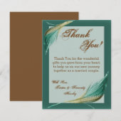 4x5 FLAT Carte de remerciements Animal Quail Feath (Devant / Derrière)