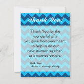 4x5 FLAT Carte de remerciements Chevron Blues (Devant)