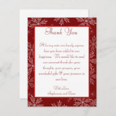 4x5 FLAT Carte de remerciements de Noël Flammes ro (Devant / Derrière)