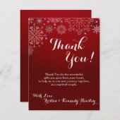 4x5 FLAT Carte de remerciements d'hiver Flammes de (Devant / Derrière)