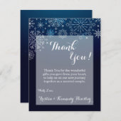 4x5 FLAT Carte de remerciements d'hiver Flammes de (Devant / Derrière)