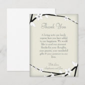 4x5 FLAT Carte de remerciements en fleurs hivernal (Devant / Derrière)