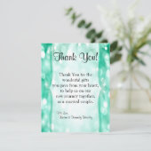 4x5 FLAT Carte de remerciements Glitz Turquoise (Debout devant)