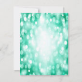 4x5 FLAT Carte de remerciements Glitz Turquoise (Dos)