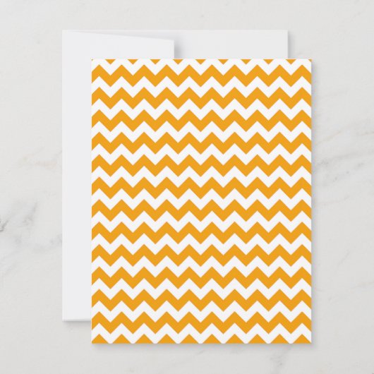 4x5 FLAT Carte de remerciements gris-jaune Chevron (Dos)