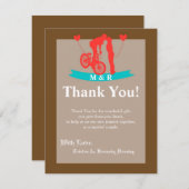 4x5 FLAT Carte de remerciements Love Couple sur Vé (Devant / Derrière)