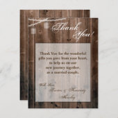 4x5 FLAT Carte de remerciements Mason Jar Lumières (Devant / Derrière)