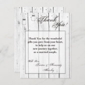 4x5 FLAT Carte de remerciements Mason Jar Lumières (Devant / Derrière)