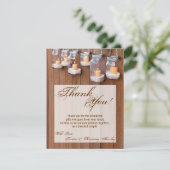 4x5 FLAT Carte de remerciements Mason Jar Lumières (Debout devant)