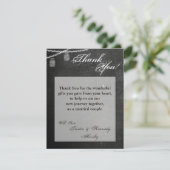 4x5 FLAT Carte de remerciements Mason Jar Lumières (Debout devant)