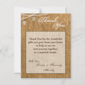 4x5 FLAT Carte de remerciements Mason Jar Lumières (Devant)