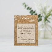 4x5 FLAT Carte de remerciements Mason Jar Lumières (Debout devant)