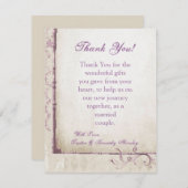 4x5 FLAT Carte de remerciements mauve printemps fl (Devant / Derrière)