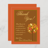 4x5 FLAT Carte de remerciements moderne automne ar (Devant / Derrière)
