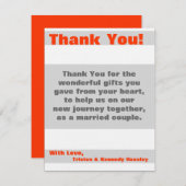 4x5 FLAT Carte de remerciements moderne néon bande (Devant / Derrière)