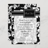 4x5 FLAT Carte de remerciements noir et blanc (Devant / Derrière)
