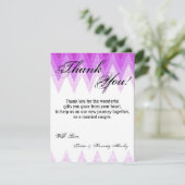 4x5 FLAT Carte de remerciements Ombre Purple Chevr (Debout devant)