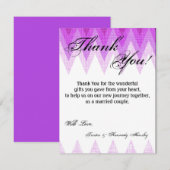 4x5 FLAT Carte de remerciements Ombre Purple Chevr (Devant / Derrière)