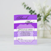 4x5 FLAT Carte de remerciements Ombre Stripe Purpl (Debout devant)