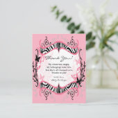 4x5 FLAT Carte de remerciements papillon Zebra Imp (Debout devant)