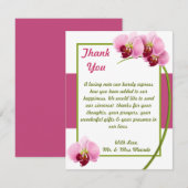 4x5 FLAT Carte de remerciements rose orchidée Long (Devant / Derrière)