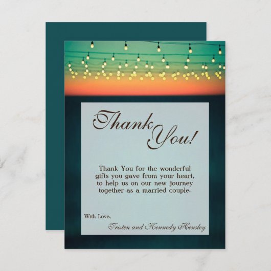 4x5 FLAT Carte de remerciements Sunset (Devant / Derrière)