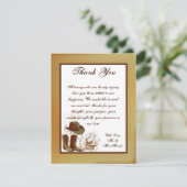 4x5 FLAT Carte de remerciements Western Cowgirl Ca (Debout devant)