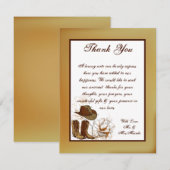 4x5 FLAT Carte de remerciements Western Cowgirl Ca (Devant / Derrière)