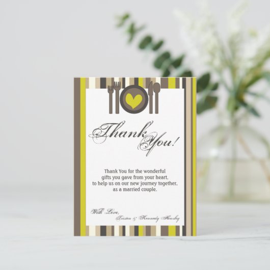 4x5 FLAT Dank u kaart China Bord Zilverwerk (Staand voorkant)