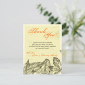 4x5 FLAT Dank u kaart Hand getrokken val bladeren (Staand voorkant)