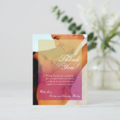 4x5 FLAT Dank u kaart Sunset Fade Pink Tan Foto (Staand voorkant)