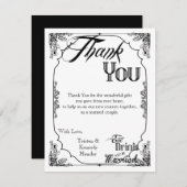 4x5 FLAT Hartelijk dank. De Drink van uw creditcar Bedankkaart (Voorkant / Achterkant)