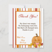 4x5 FLAT - Hartelijk dank - Herfst herfst pomkin-B Bedankkaart (Voorkant)