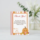 4x5 FLAT - Hartelijk dank - Herfst herfst pomkin-B Bedankkaart (Staand voorkant)