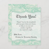 4x5 FLAT - Hartelijk dank - Kaart Afdruk land Mint (Voorkant / Achterkant)