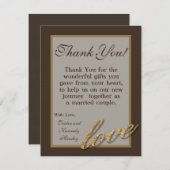 4x5 FLAT - Hartelijk dank voor de Gold Foil Glitte Bedankkaart (Voorkant / Achterkant)