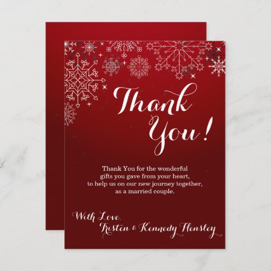 4x5 FLAT Hartelijk dank voor de kaart Winter Snowf (Voorkant / Achterkant)