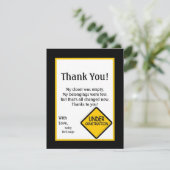 4x5 FLAT - Hartelijk dank voor de kaartconstructie Bedankkaart (Staand voorkant)