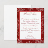 4x5 FLAT Hartelijk dank voor de kerstkaart Rode sn Kaart (Voorkant / Achterkant)