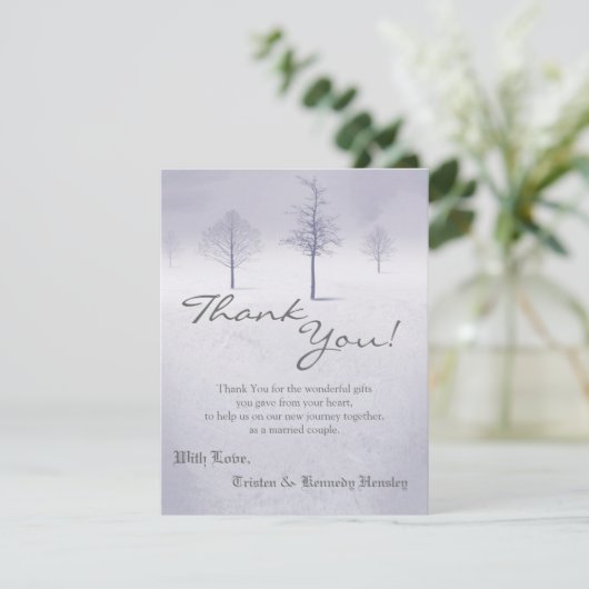 4x5 FLAT Hartelijk dank voor de WinterWonderland T Bedankkaart (Staand voorkant)