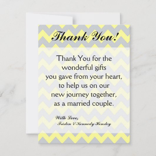 4x5 FLAT - Hartelijk dank voor uw creditcard Chevr Bedankkaart (Voorkant)