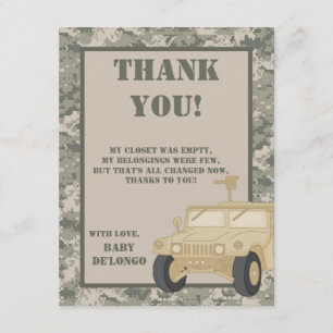 4x5 FLAT - Hartelijk dank voor uw kaart ARMY ACU C