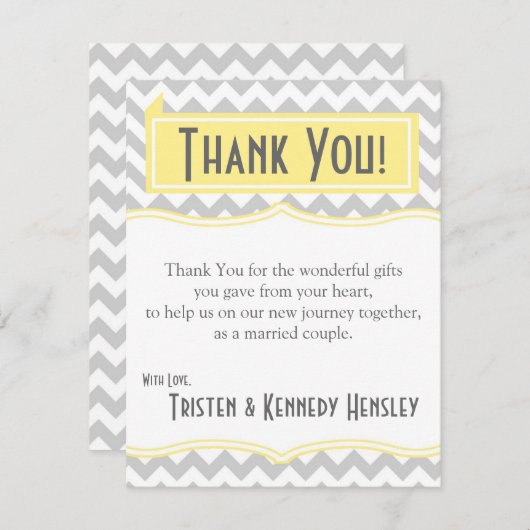 4x5 FLAT - Hartelijk dank voor uw kaart Chevron St (Voorkant / Achterkant)