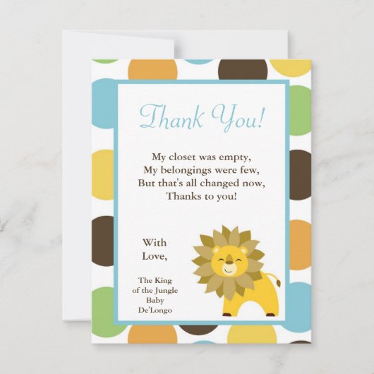 4x5 FLAT Hartelijk dank voor uw kaart Oerwoud King (Voorkant)