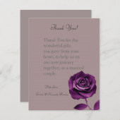 4x5 FLAT - Hartelijk dank voor uw kaart Paars Roos (Voorkant / Achterkant)