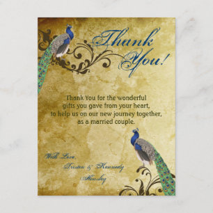 4x5 FLAT Hartelijk dank voor uw kaart Peacock  ver