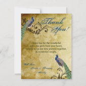 4x5 FLAT Hartelijk dank voor uw kaart Peacock  ver (Voorkant)