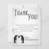 4x5 FLAT Hartelijk dank voor uw kaart Penguins Mat (Voorkant)